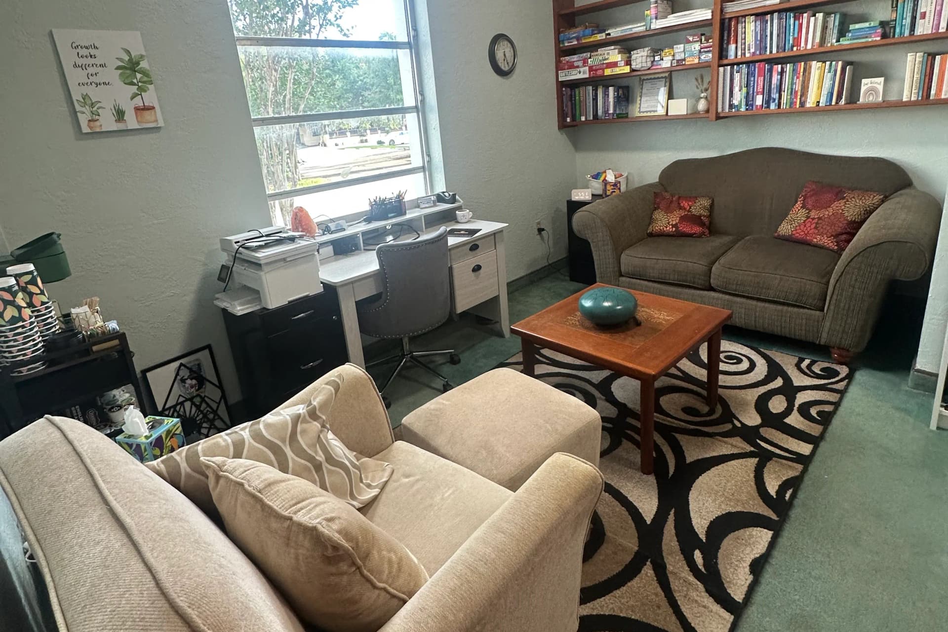 Therapy room interior at Replenish Counseling in DeLand, FL
